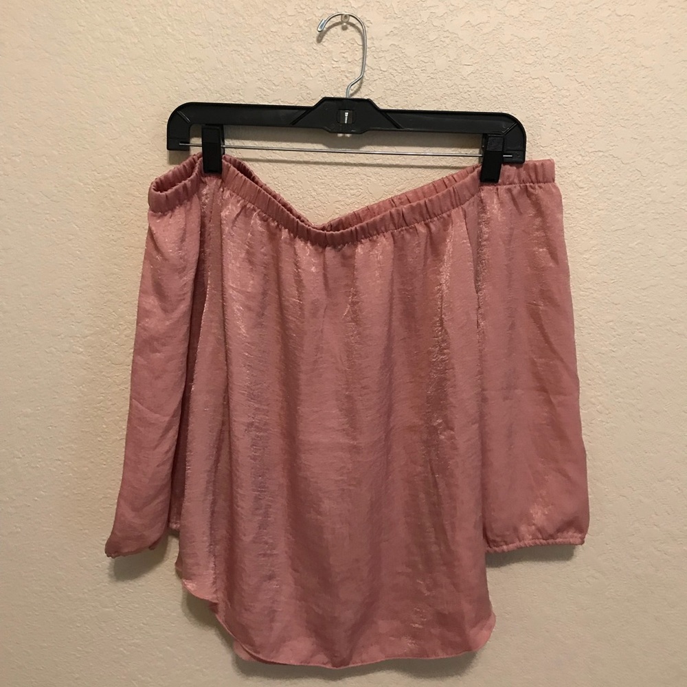 PASTEL PINK // off the shoulder top 🎀